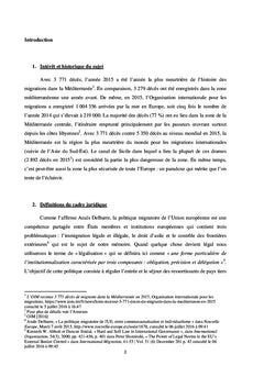 La securisation de la Mediterranee: entre legalite et legitimite