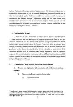 La securisation de la Mediterranee: entre legalite et legitimite