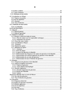 Glossines et tabanidés dans les Cercles de Kadiolo et de Sikasso