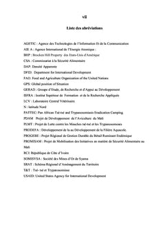 Glossines et tabanidés dans les Cercles de Kadiolo et de Sikasso