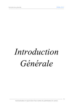 Automatisation et supervision d'une station de palettisation de carton