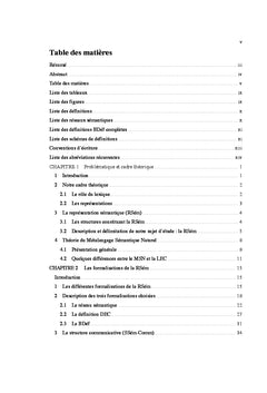 Repre sentations du sens lexical en lexicologie