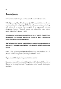 Repre sentations du sens lexical en lexicologie