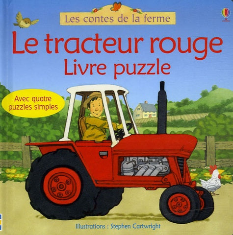 Le tracteur rouge: Livre puzzle