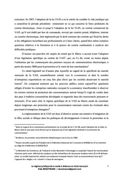 Le regime juridique de la vente A distance en droit marocain