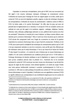 Le regime juridique de la vente A distance en droit marocain
