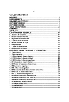 Etat d'Avancement de la Politique de décentralisation de l'Education