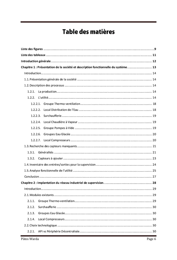 Implantation d'un réseau industriel de supervision