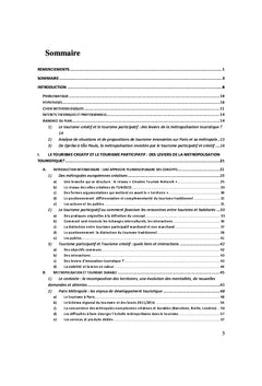 Tourismes participatif et créatif, leviers de métropolisation ?