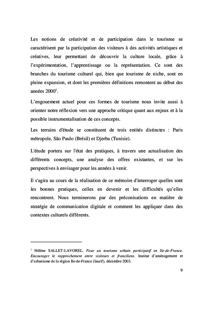 Tourismes participatif et créatif, leviers de métropolisation ?