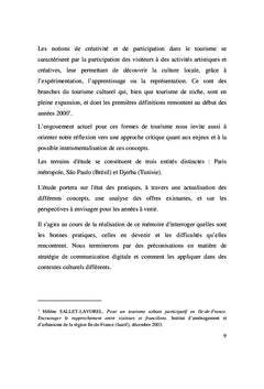 Tourismes participatif et créatif, leviers de métropolisation ?