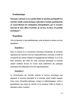 Tourismes participatif et créatif, leviers de métropolisation ?