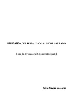 Utilisation des réseaux sociaux pour une radio