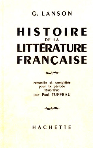 Histoire de la littérature française, 1850-1950