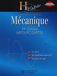 Mécanique MPSI - PCSI - PTSI, 1ère année