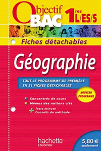 Géographie 1e L/ES/S: Fiches détachables