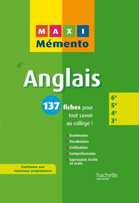 Maxi Mémento - Anglais 6e-5e-4e-3e