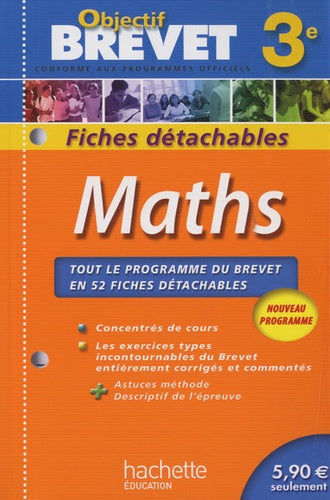 Objectif brevet Maths 3e: Fiches détachables
