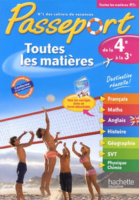 Toutes les matières de la 4e à la 3e