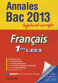 Français 1re L-ES-S Annales Bac 2013