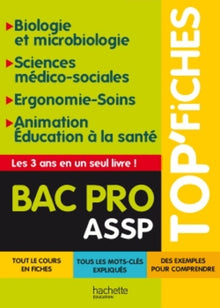 Biologie et microbiologie, Sciences médico-sociales, Ergonomie-Soins, Animation Education à la santé BAC Pro ASSP