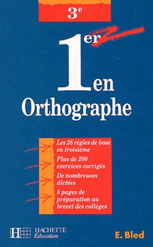 Premier en orthographe, 3e
