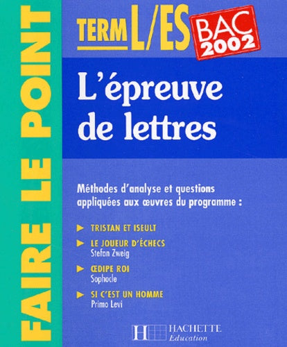 L'épreuve de lettres terminales L/ES