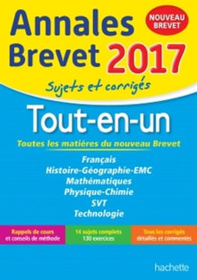 Annales Brevet 2017 le Tout-en-un 3e