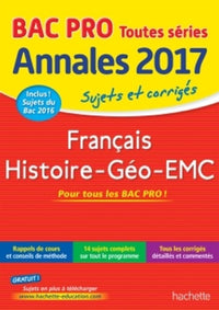 Français Histoire-Géo-EMC: Sujets et corrigés