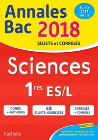 Annales Bac 2018 - Sciences 1ères L/ES