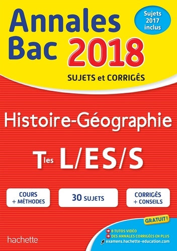 Annales Bac 2018 Histoire-Géo Term L/Es/S