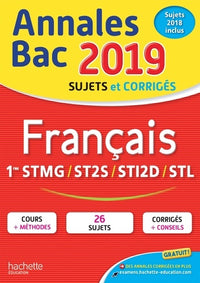 Annales BAC Francais 1res STMG/ST2S/STI2D/STL
