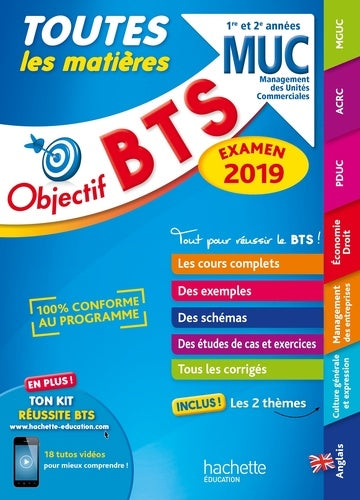Objectif BTS MUC 2019 Toutes les matières