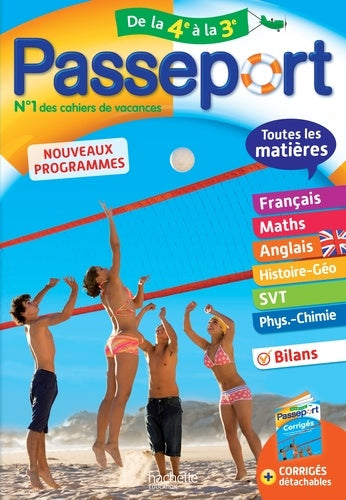 Passeport toutes les matières - De la 4e vers la 3e - Cahier de vacances