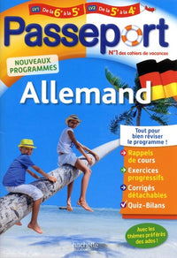 Passeport - Allemand de la 6e à la 5e ou de la 5e à la 4e- Cahier de vacances