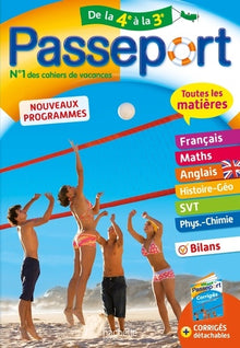 Passeport - Toutes les matières de la 4e à la 3e - Cahier de vacances 2021
