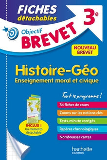 Histoire-géo enseignement moral et civique 3e: Fiches détachables