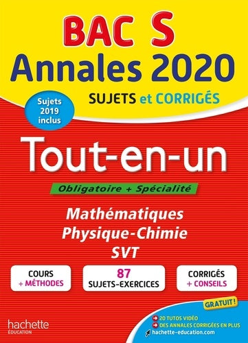 Annales Bac 2020 Tout-en-un Bac S
