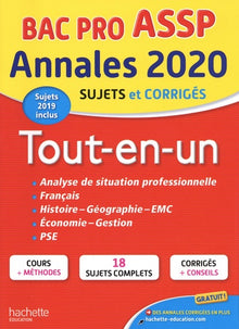 Annales Bac 2020 Le Tout-en-Un Bac Pro ASSP