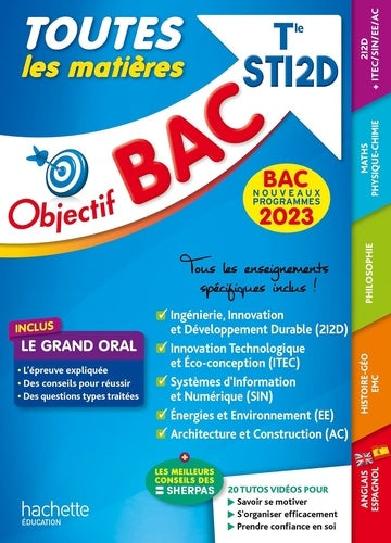 Objectif BAC 2023 Term STI2D Toutes les matières