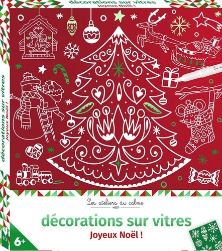 Décorations sur vitres Joyeux Noël ! - boîte avec accessoires