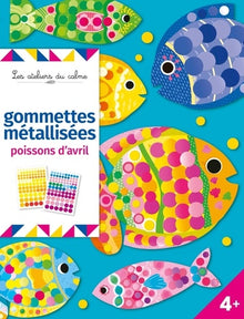 Gommettes métallisées poissons d'avril - pochette avec accessoires NED