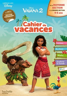 Vaiana 2 - De la Moyenne Section à la Grande Section - Cahier de vacances 2025