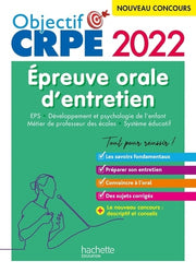 Objectif CRPE 2022 : épreuve orale EPS, Développement de l'enfant, Métier de professeur des écoles