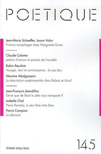 Poétique, n° 145