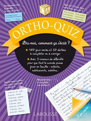 Ortho Quiz- Cahier de vacances