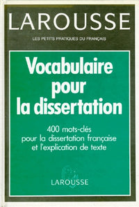 Vocabulaire pour la dissertation
