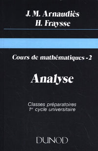 Cours de mathematiques, tome 2, Analyse