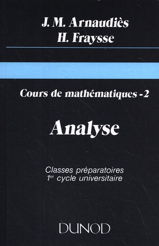 Cours de mathematiques, tome 2, Analyse