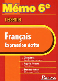Memo essentiel expression ecrite 6e